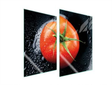 shumee ZAŠČITNA STEKLENA KROŽNIK ZA KUHINJO 2x35x52 PARADIŽNIKOVA
