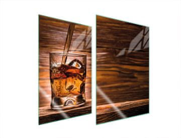 shumee ZAŠČITNA STEKLENA KROŽNIKA ZA KUHINJO 2x35x52 WHISKY