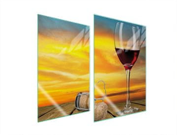 shumee ZAŠČITNI KROŽNIK IZ STEKLENA ZA KUHINJO 2x35x52 ZA VINO