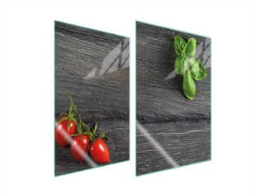 shumee STEKLENA ZAŠČITNA KROŽNIKA ZA KUHINJO 2x35x52 PARADIŽNIKOV