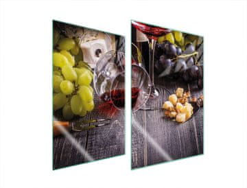 shumee ZAŠČITNI KROŽNIK IZ STEKLENA ZA KUHINJO 2x35x52 ZA VINO