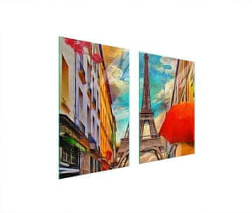shumee ZAŠČITNA STEKLENA KROŽNIK ZA KUHINJO 65x52 PARIZ
