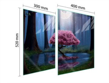 shumee STEKLENA ZAŠČITNA PLOŠČA ZA ŠTEDILNIK 70x52 TREE