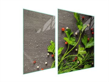shumee STEKLENA ZAŠČITNA PLOŠČA ZA ŠTEDILNIK 70x52 PEPPER