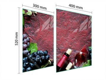 shumee STEKLENA ZAŠČITNA PLOŠČA ZA ŠTEDILNIK 70x52 ZA VINO