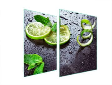 shumee STEKLENA ZAŠČITNA PLOŠČA ZA ŠTEDILNIK 70x52 LIME