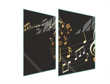 shumee STEKLENA ZAŠČITNA PLOŠČA ZA ŠTEDILNIK 70x52 MUSIC