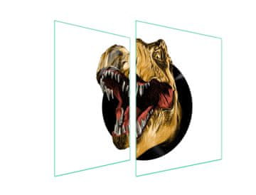 shumee STEKLENA ZAŠČITNA PLOŠČA ZA ŠTEDILNIK 70x52 DINOZAVER