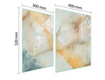 shumee STEKLENA ZAŠČITNA PLOŠČA ZA ŠTEDILNIK 70x52 MARMOR
