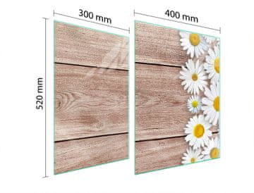 shumee STEKLENA ZAŠČITNA PLOŠČA ZA PEČ 70x52 NA DRVA