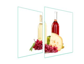 shumee STEKLENA ZAŠČITNA PLOŠČA ZA ŠTEDILNIK 70x52 ZA VINO