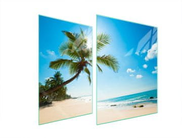 shumee STEKLENA ZAŠČITNA PLOŠČA ZA ŠTEDILNIK 70x52 BEACH