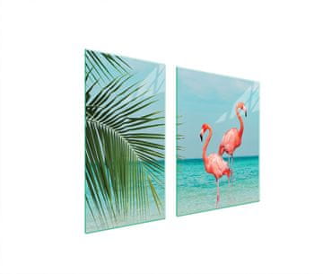 shumee STEKLENA ZAŠČITNA PLOŠČA ZA ŠTEDILNIK 90x52 FLAMINGO