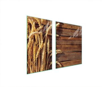 shumee STEKLENA ZAŠČITNA PLOŠČA ZA ŠTEDILNIK 90x52 WHEAT