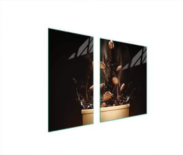 shumee STEKLENA ZAŠČITNA PLOŠČA ZA ŠTEDILNIK 90x52 COFFEE