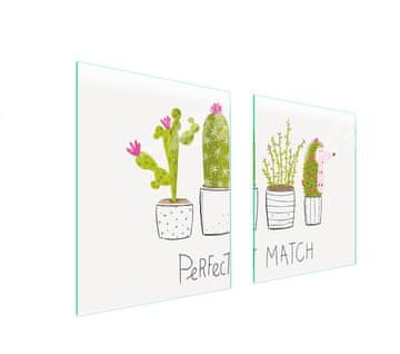 shumee STEKLENA ZAŠČITNA PLOŠČA ZA ŠTEDILNIK 85x52 CACTUS
