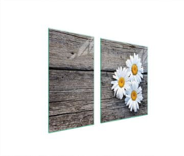 shumee STEKLENA ZAŠČITNA PLOŠČA ZA ŠTEDILNIK 90x52 DAISY