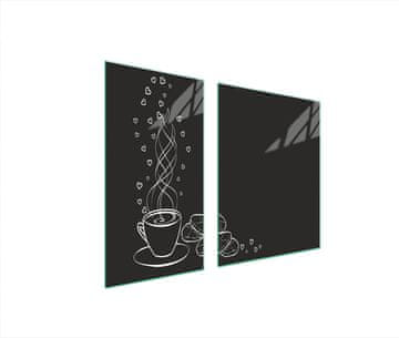 shumee STEKLENA ZAŠČITNA PLOŠČA ZA ŠTEDILNIK 90x52 COFFEE