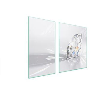 shumee STEKLENA ZAŠČITNA PLOŠČA ZA ŠTEDILNIK 90x52 DIAMOND