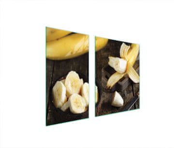 shumee STEKLENA ZAŠČITNA PLOŠČA ZA ŠTEDILNIK 90x52 BANANA