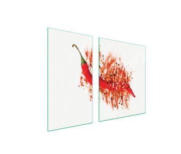 shumee STEKLENA ZAŠČITNA PLOŠČA ZA ŠTEDILNIK 90x52 CHILLI
