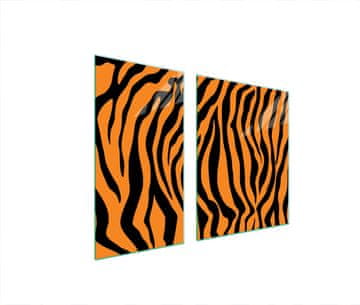shumee STEKLENA ZAŠČITNA PLOŠČA ZA ŠTEDILNIK 90x52 TIGER
