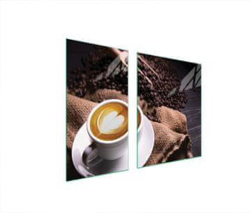 shumee STEKLENA ZAŠČITNA PLOŠČA ZA ŠTEDILNIK 90x52 COFFEE