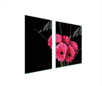 shumee STEKLENI KROŽNIK IN DESKA ZA REZANJE 100x52 GERBERA