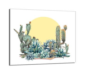 shumee Steklena zaščita za kuhalno ploščo 60x52 Cactus