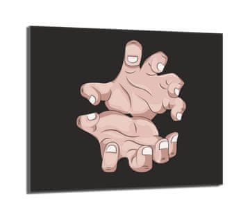 shumee Steklena zaščitna plošča za štedilnik 60x52 Hands