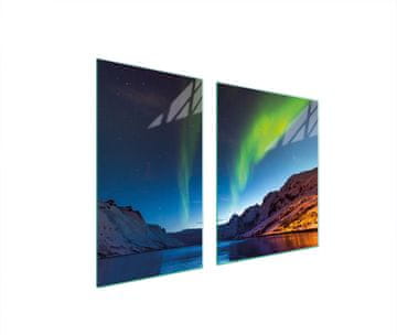 shumee STEKLENI KROŽNIK IN DESKA ZA REZANJE 100x52 AURORA