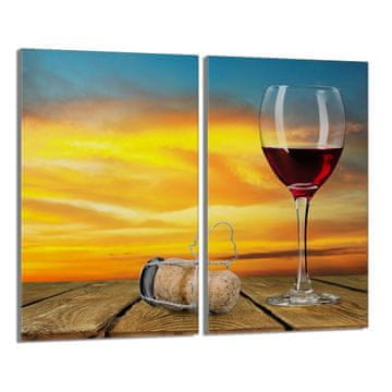 shumee Steklena zaščitna plošča za štedilnik 2x30x52 Vino