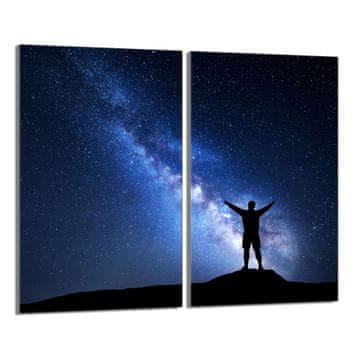 shumee Steklena zaščitna plošča za štedilnik 2x30x52 Stars