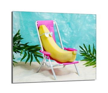 shumee Steklena zaščitna plošča za štedilnik 60x52 Banana