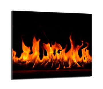 shumee Steklena zaščitna plošča za štedilnik 60x52 Fire