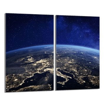 shumee Steklena zaščitna plošča za štedilnik 2x30x52 Earth