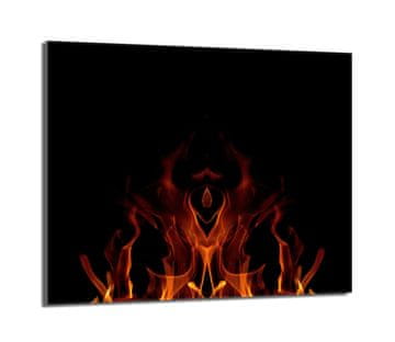 shumee Steklena zaščitna plošča za štedilnik 60x52 Fire