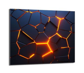 shumee Steklena zaščitna plošča za štedilnik 60x52 Magma
