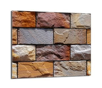 shumee Steklena zaščitna plošča za peč 60x52 Brick