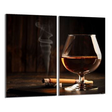 shumee Steklena zaščitna plošča za štedilnik 2x30x52 Vino
