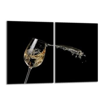 shumee Steklena zaščitna plošča za štedilnik 2x40x52 Vino