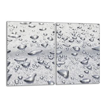 shumee Steklena zaščitna plošča za štedilnik 2x40x52 Drops