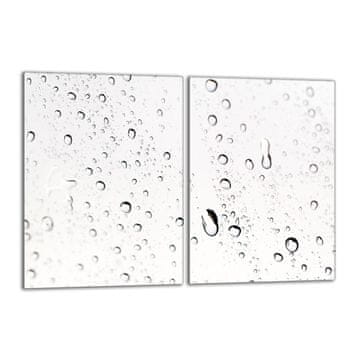 shumee Steklena zaščitna plošča za štedilnik 2x40x52 Drops