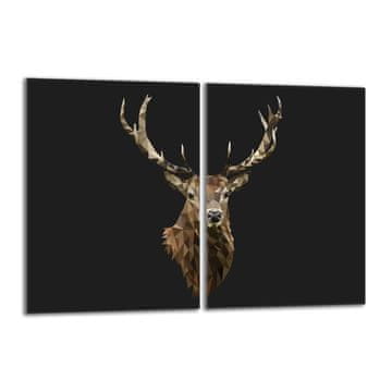 shumee Steklena zaščitna plošča za štedilnik 2x40x52 Deer