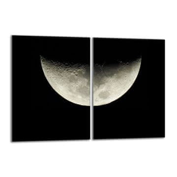 shumee Steklena zaščitna plošča za štedilnik 2x40x52 Moon