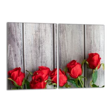 shumee Zaščita za stekleno kuhalno ploščo 2x40x52 Roses