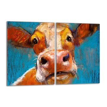 shumee Steklena zaščitna plošča za štedilnik 2x40x52 Cow