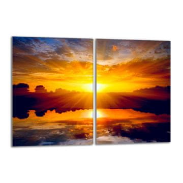 shumee Steklena zaščitna plošča za štedilnik 2x40x52 Sun