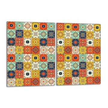 shumee Steklena zaščitna plošča za štedilnik 2x40x52 Mosaic