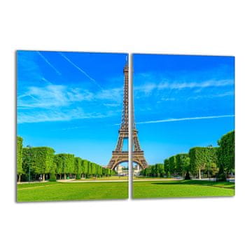 shumee Steklena zaščitna plošča za štedilnik 2x40x52 Paris